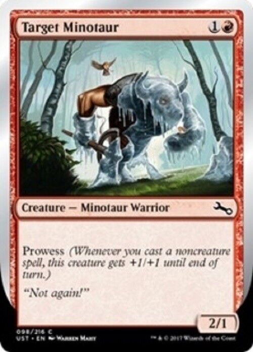 MTG MTG 4X Target Minotaur (A) NM Unstable cards Magic The Gathering