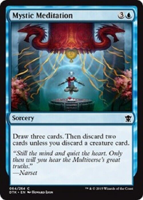 MTG MTG 3x Mystic Meditation Dragons of Tarkir Card Magic The Gathering