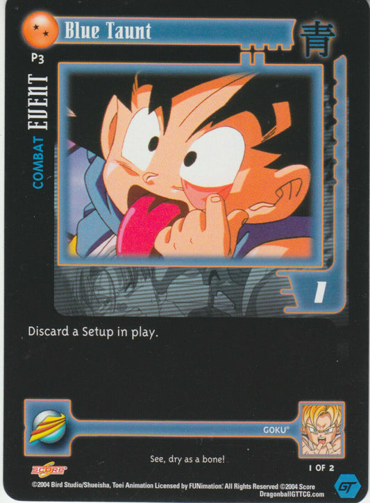 Dbz Ccg Dragon Ball Z Gt Super - Blue Taunt P3 Promo Baby Saga Score 04 Nm