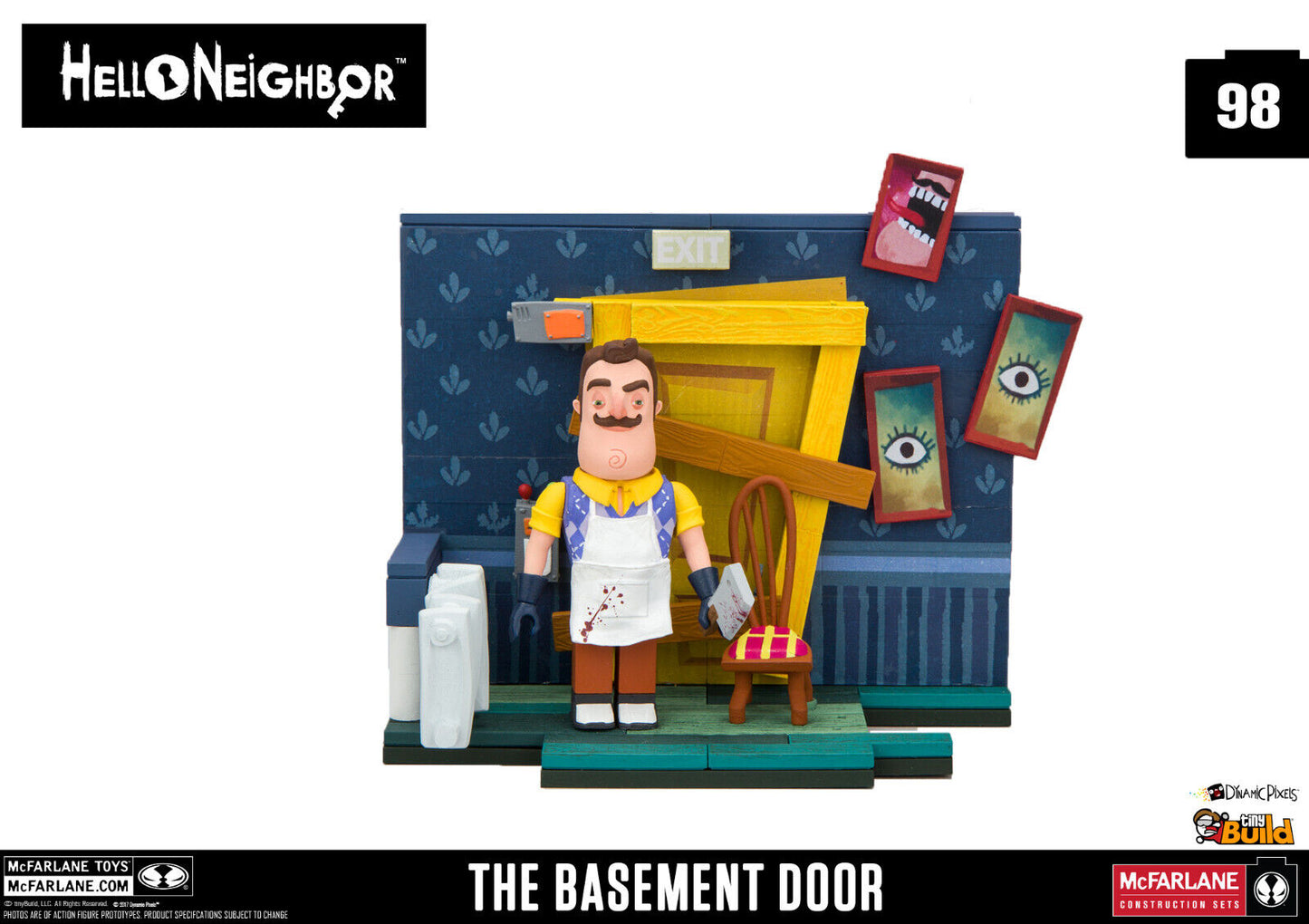 Hello Neighbor The Basement Door Construction Set Mcfarlane 89 Pieces