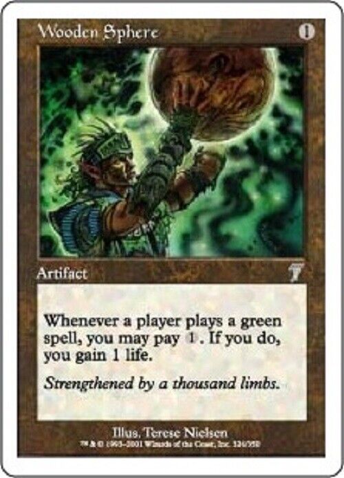 MTG MTG 1x  Wooden Sphere 7E Seventh Edition Artifact life Magic The Gathering card