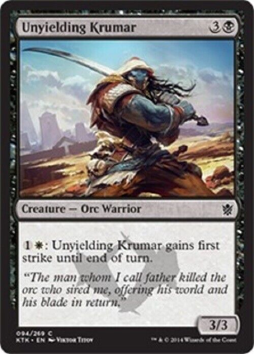 MTG MTG 4x  Unyielding Krumar Khans of Tarkir Cards Magic The Gathering