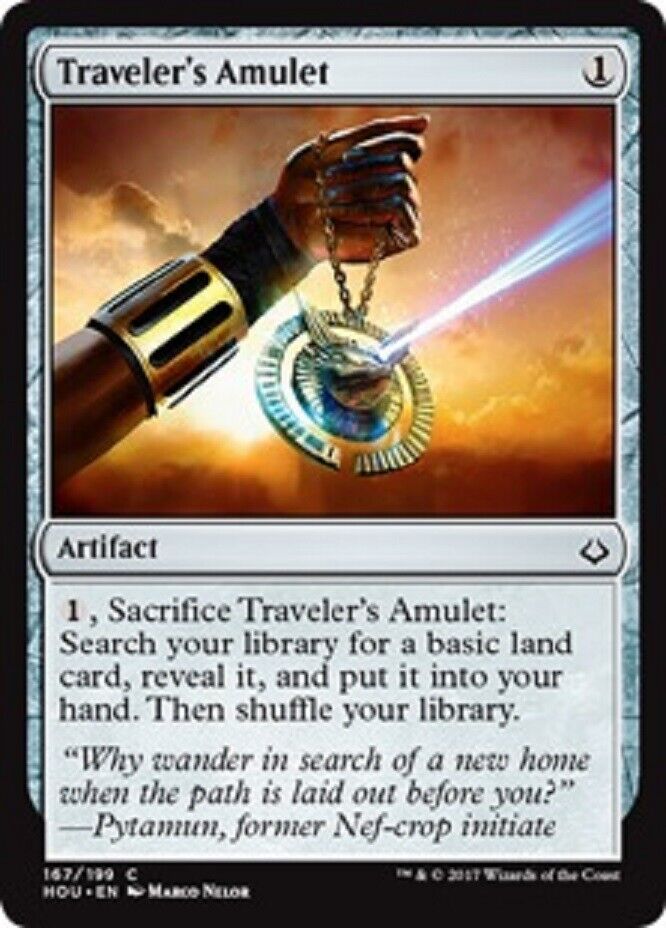 MTG MTG 1x Traveler's Amulet Hope Hour of Devastation FOIL cards Magic The Gathering