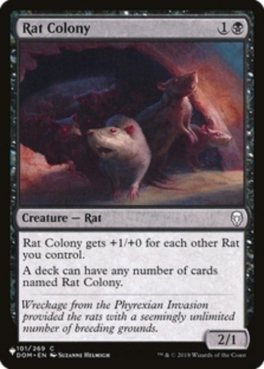 MTG MTG 1x Rat Colony The List Magic the Gathering card