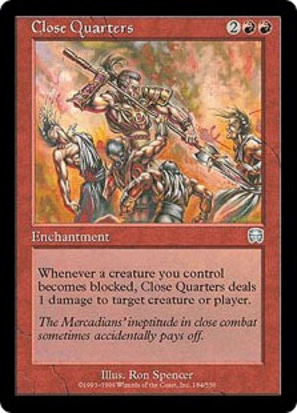 MTG 1x Close Quarters Mercadian MasquesMagic the Gathering card Uncommun MTG