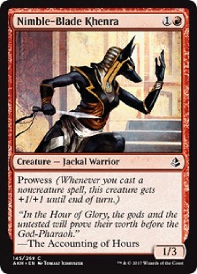 MTG MTG 4x  Nimble-Blade Khenra  Amonkhet  cards Magic The Gathering