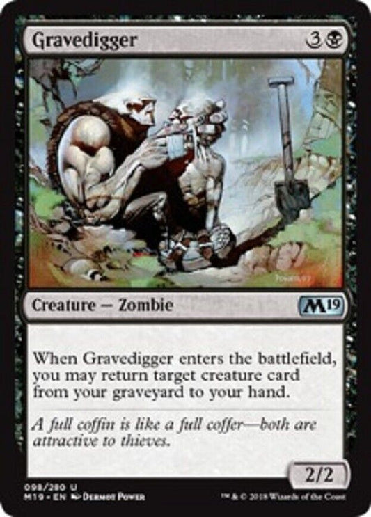 MTG MTG 1x Gravedigger Core Set 2019 Card Magic The Gathering NM