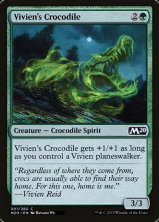 MTG MTG 4x Vivien's Crocodile Core Set 2020 cards Magic The Gathering