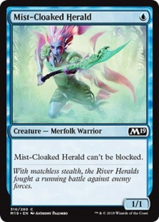 MTG MTG 1x Mist-Cloaked Herald Core Set 2019 Card Magic The Gathering nm