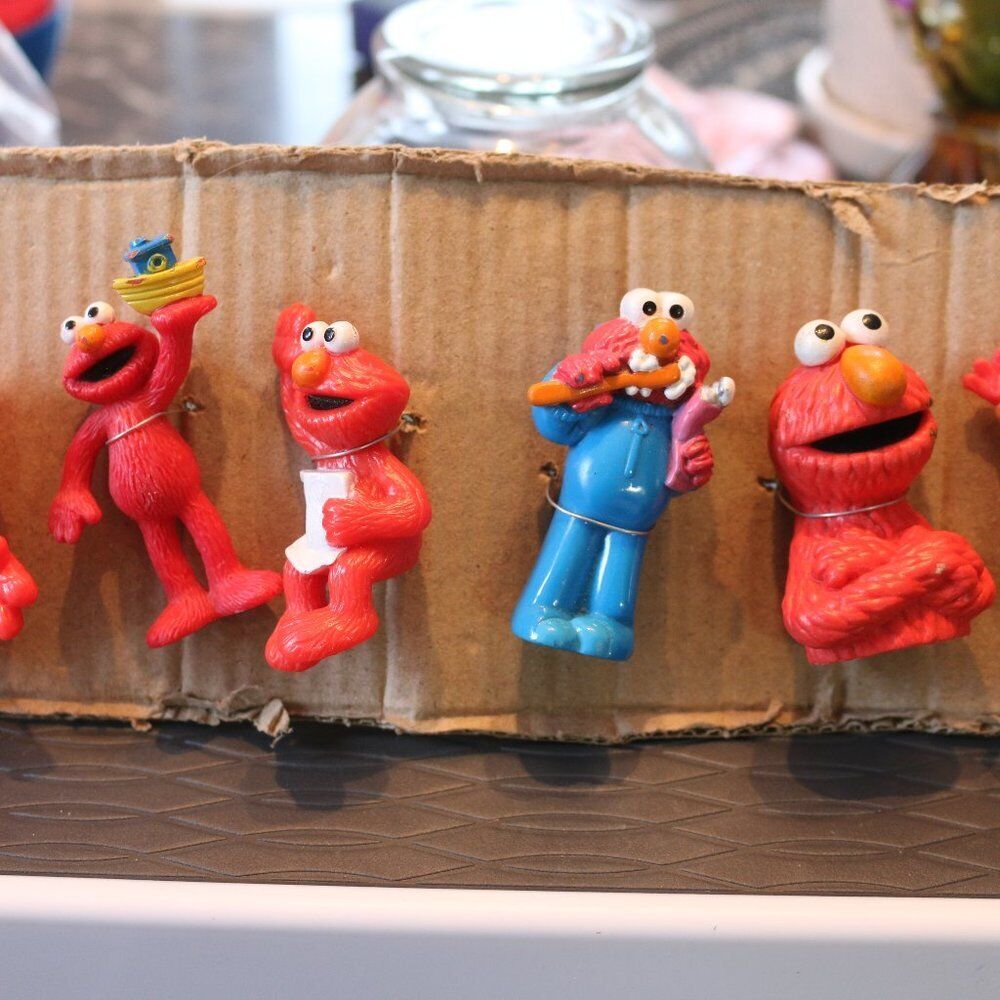 Lot Of 6 Vintage Mixed 1990S Elmo Sesame Street Figures Bath Toys Jim Henson