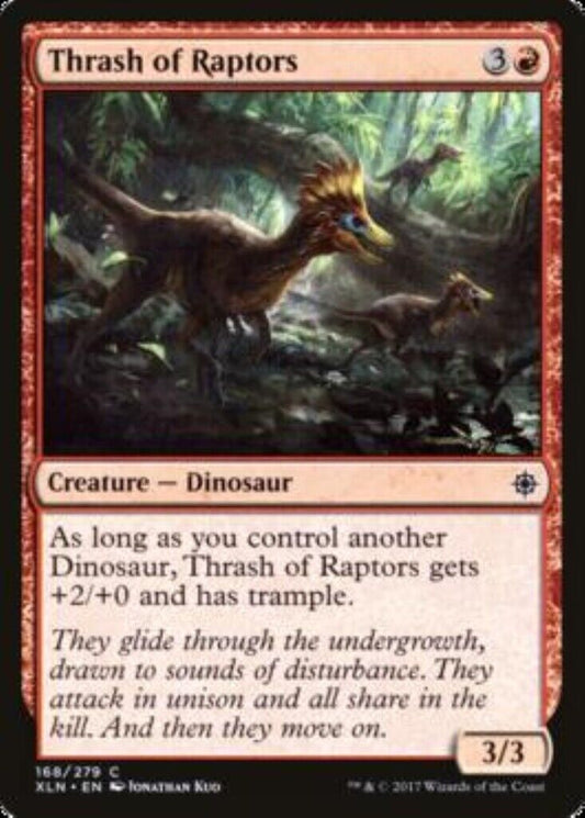 MTG MTG 4x Thrash of Raptors Ixalan cards Magic The Gathering