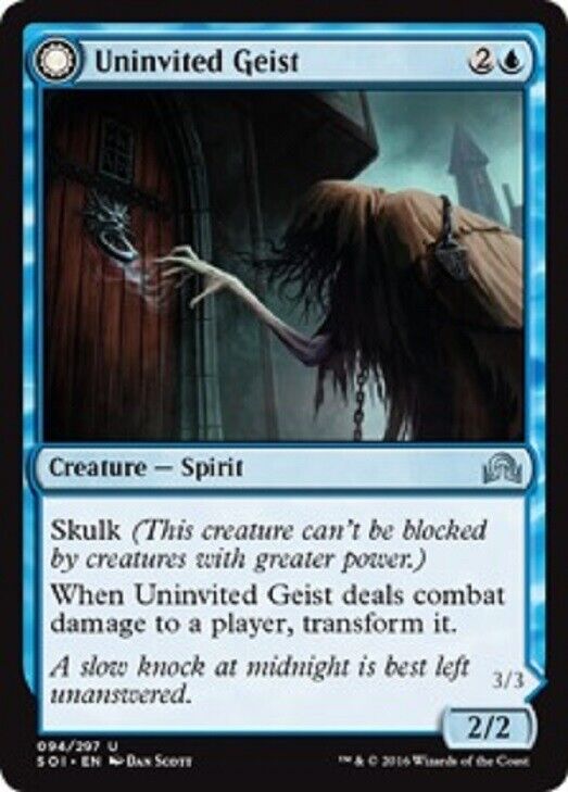 MTG Uninvited Geist Shadows over Innistrad Mtg x1 Magic the Gathering card Vintage