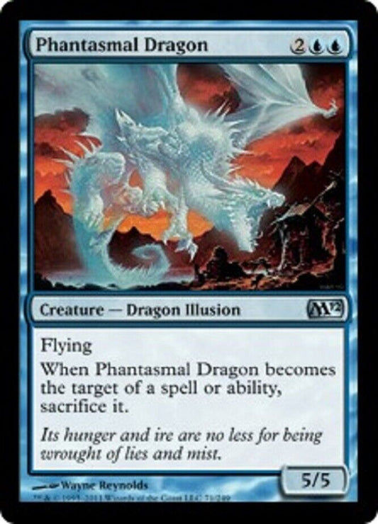 MTG MTG 1x Phantasmal Dragon M12 Magic 2012 Card Magic The Gathering NM