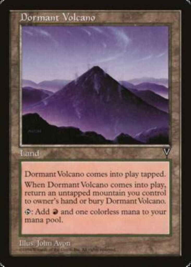 MTG 1x Dormant Volcano Visions card MTG Magic the Gathering