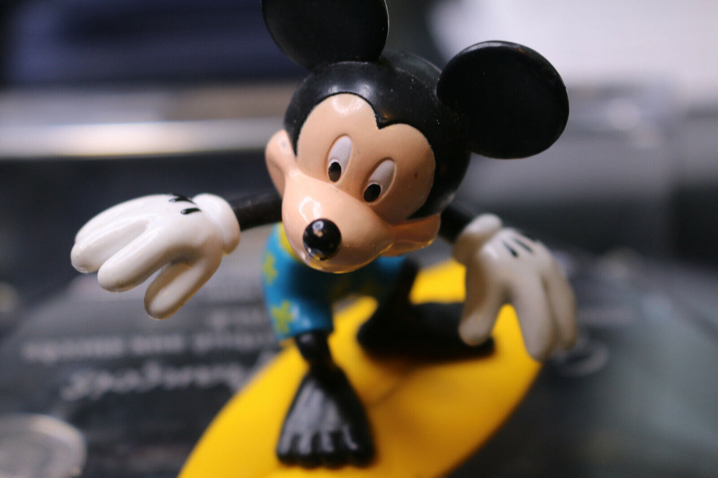 Mickey Mouse On Surf Board 3" Plastic Figure Or Cake Topper Disney Decopac Inc