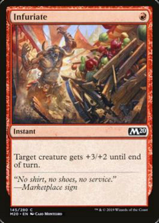 MTG MTG 1x Infuriate Core Set 2020 FOIL card Magic The Gathering