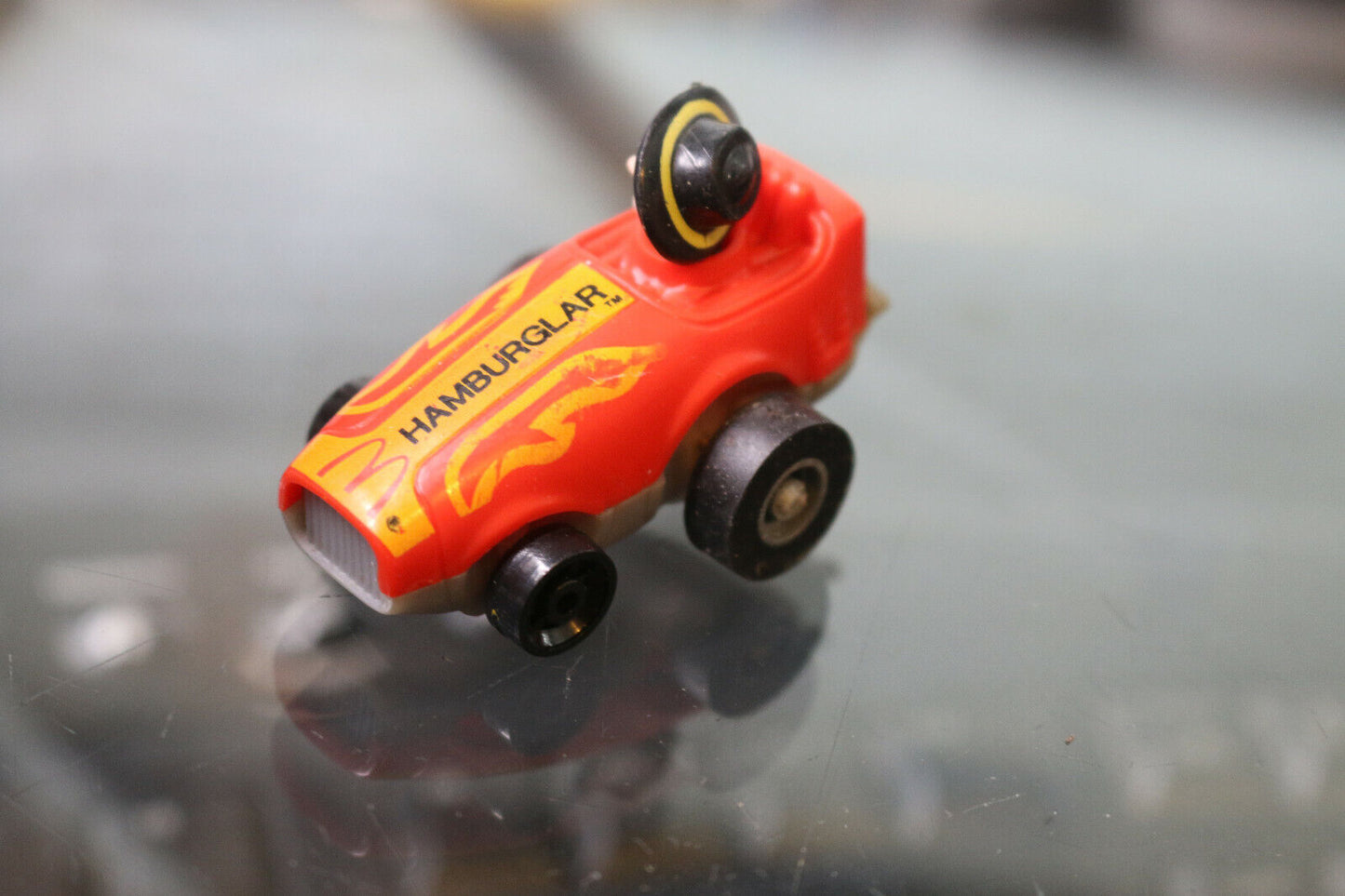 1984 Ertl Mcdonalds Fast Macs Pull Back Car 1980'S Hamburglar Toy Figure