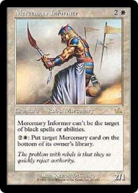 MTG 1x  Mercenary Informer Prophecy card MTG Magic the Gathering