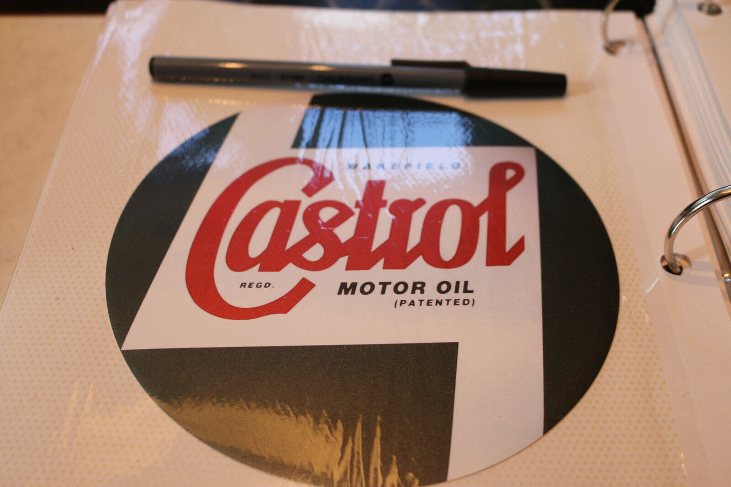 Castrol 6" Gas Pump Gasoline Motor Oil Decal Sticker Collectible Vintage 3