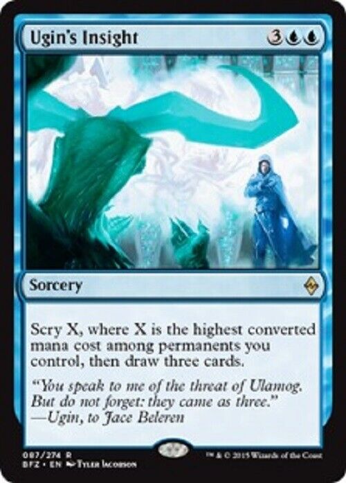 MTG MTG 1x Ugin's Insight Battle for Zendikar  Card Magic The Gathering