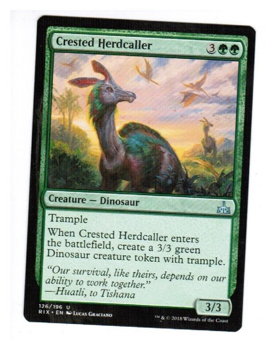 MTG Crested Herdcaller Rivals of Ixalan Unplayed NM cards Freshpack Pauper Commander