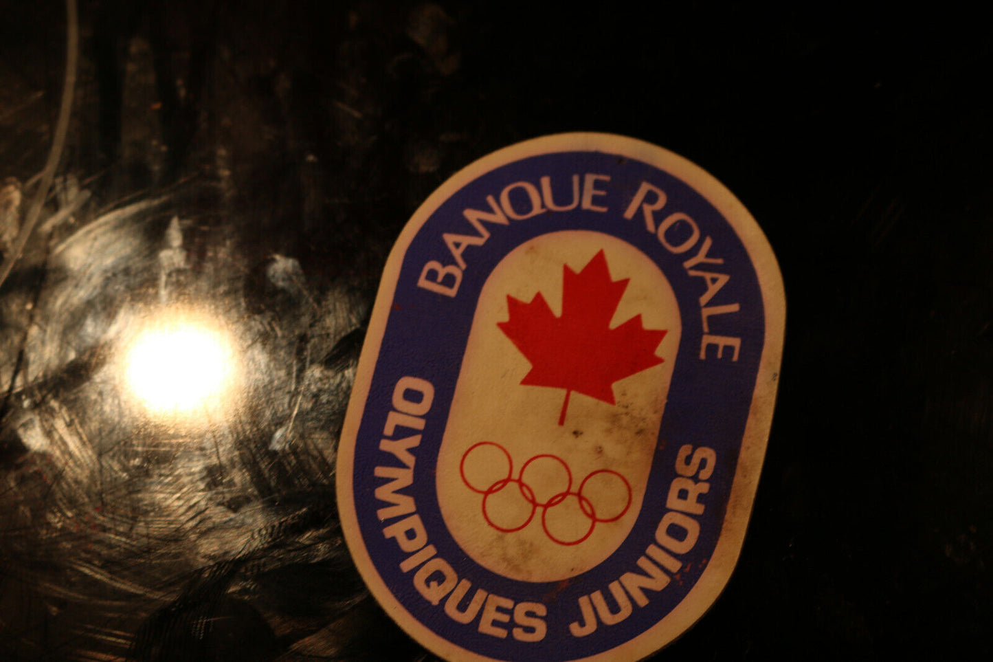 Vintage Shoulder Patche Souvenir  Banque Royale Olympiques Juniors Canada Québec
