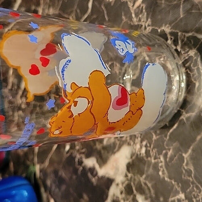 Care Bears Clear Drinking Glass American Greetings Vtg 1984 Tenderheart #4