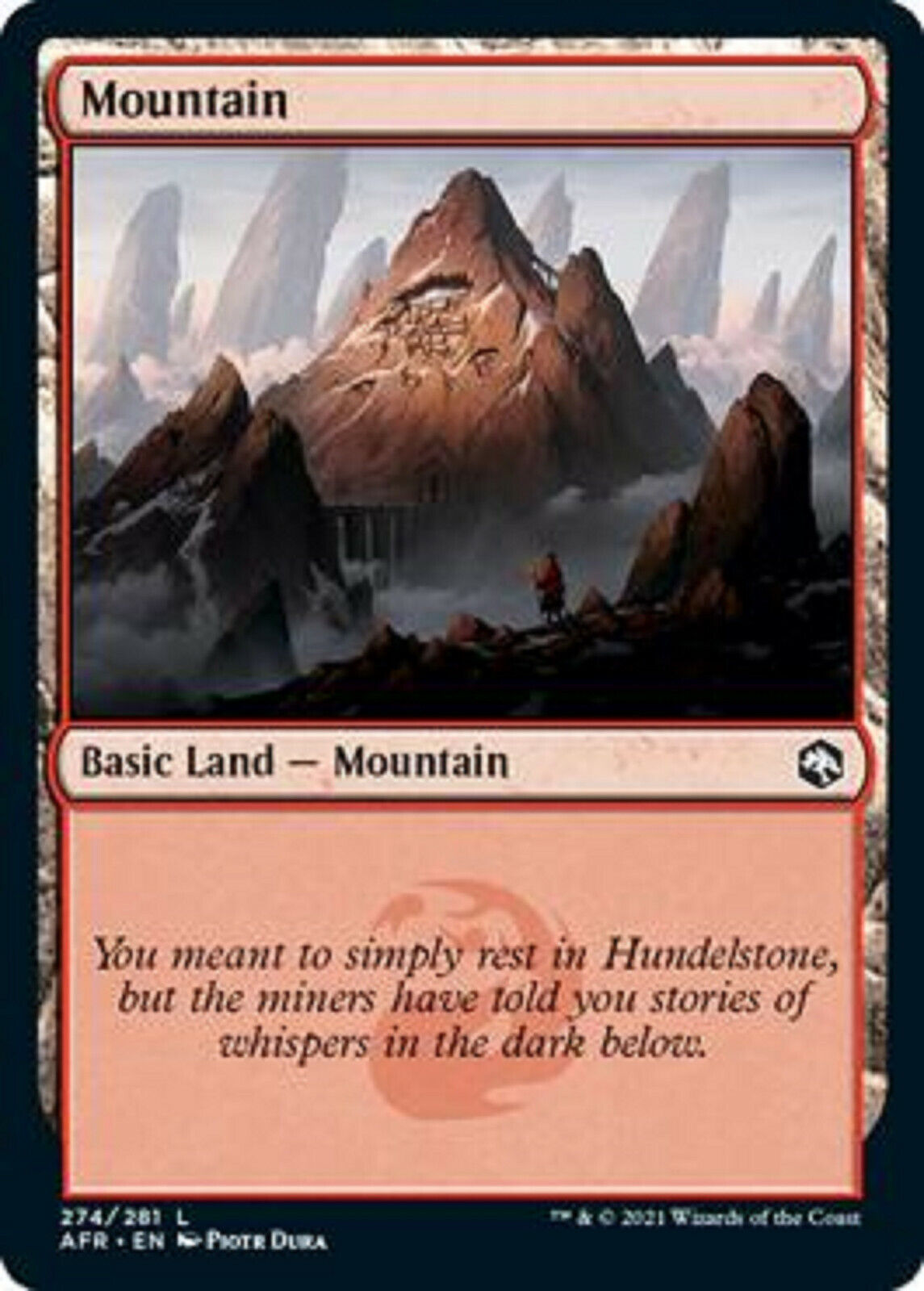 MTG MTG 4x Mountain 274 FOIL Adventures in the Forgotten Realms