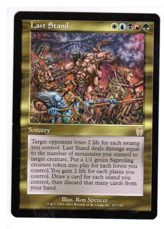 MTG 1x  Last Stand Apocalypse MTG  NM RAre Card Magic the Gathering