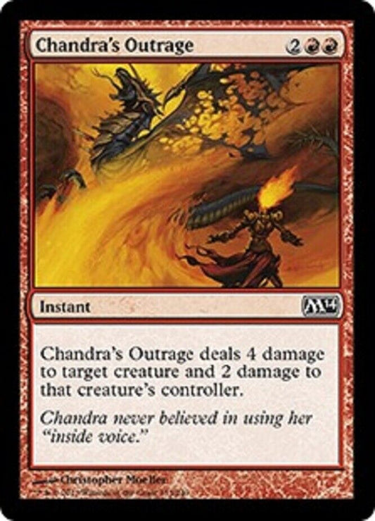 MTG 4x MTG  Chandra's Outrage M14 Magic 2014 Core Set  Card Magic the Gathering NM