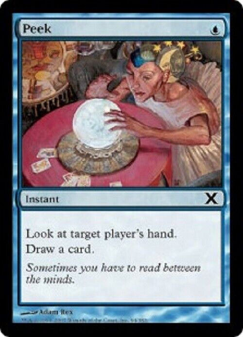 MTG MTG 1x  Peek 10E Tenth Edition  Card Magic The Gathering pauper