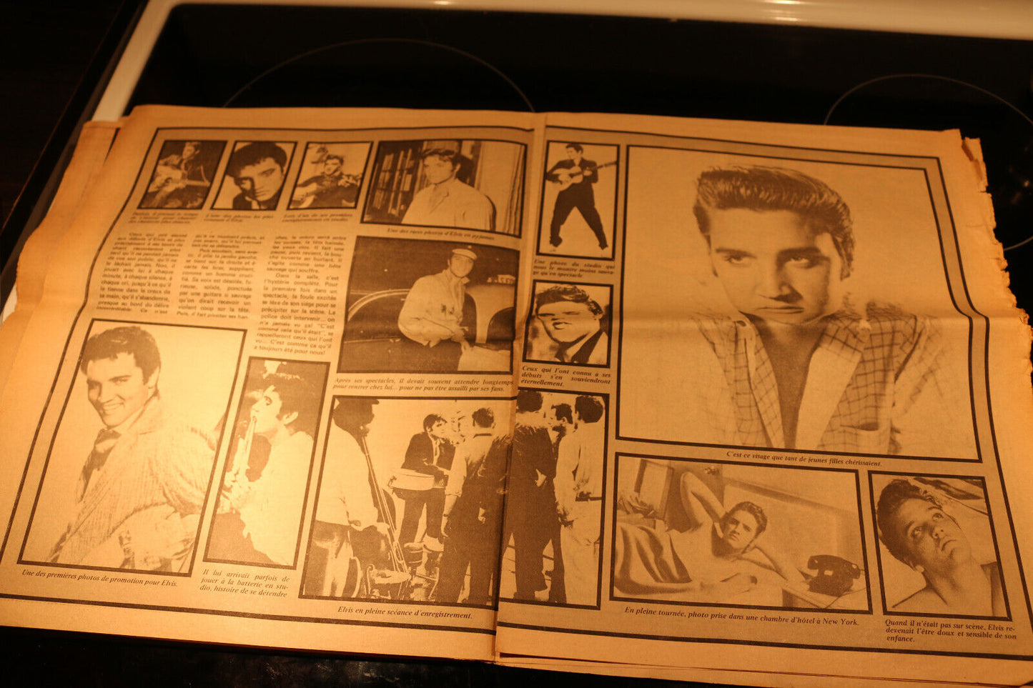 Special Elvis Memorabilia Rare Vintage Newspaper Québec Canada Complet + Poster