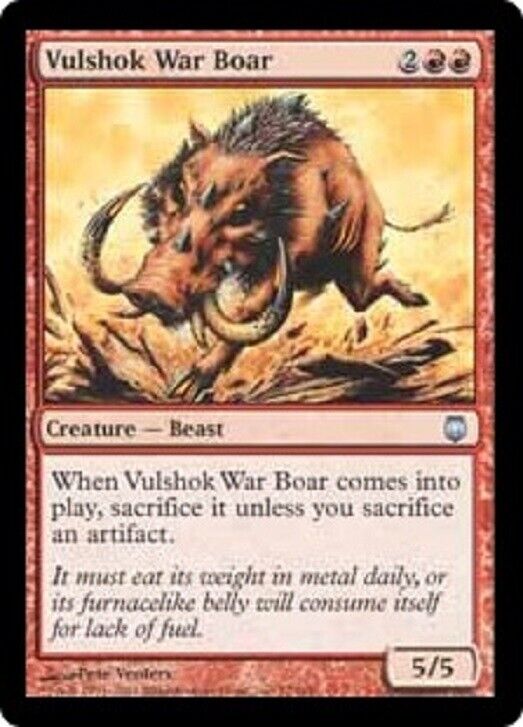 MTG MTG 1x Vulshok War Boar Darksteel Darksteel Magic the Gathering card