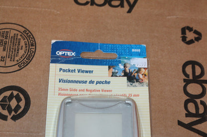 Pocket Viewer Optex 35Mm Side And Negative Viewer On Card Vintage Camera