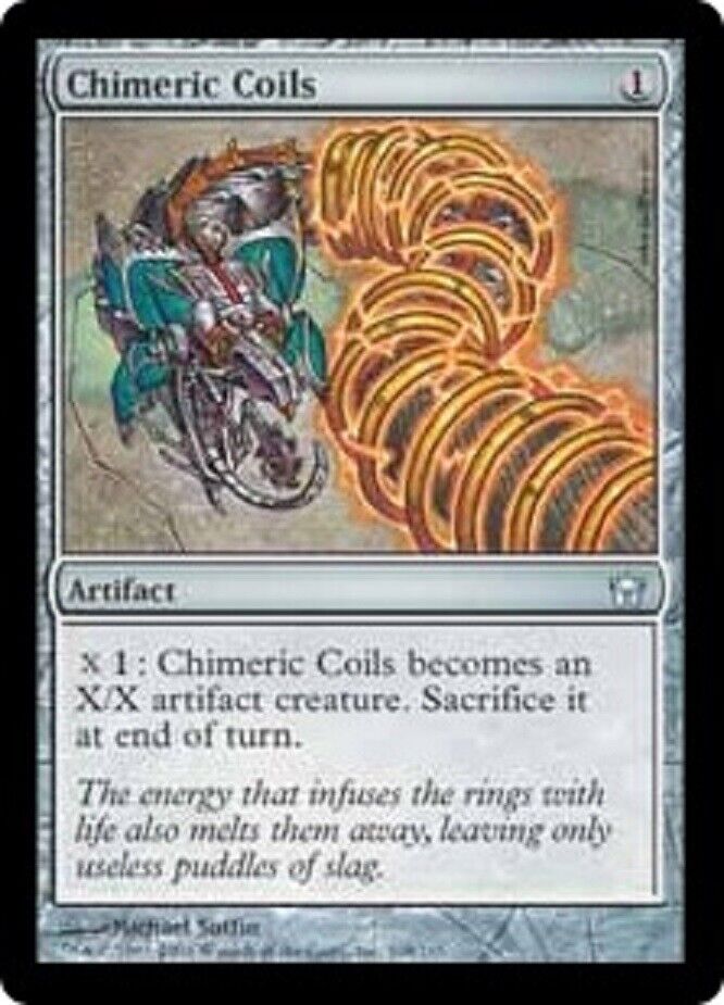 MTG MTG 1x Chimeric Coils Fifth Dawn Card Magic The Gathering NM Paupe –  Omniphustoys