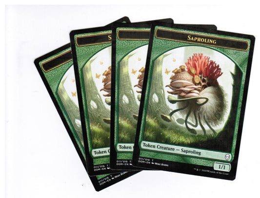 MTG 4x Saproling Token (#11) MtG Dominaria Unplayed Near Mint cards NM