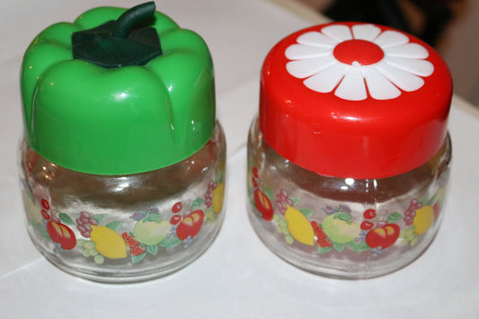 Legumes Piment Fleur Pot De Collection, Jar Bottle Cute Glass Vegetables Spice