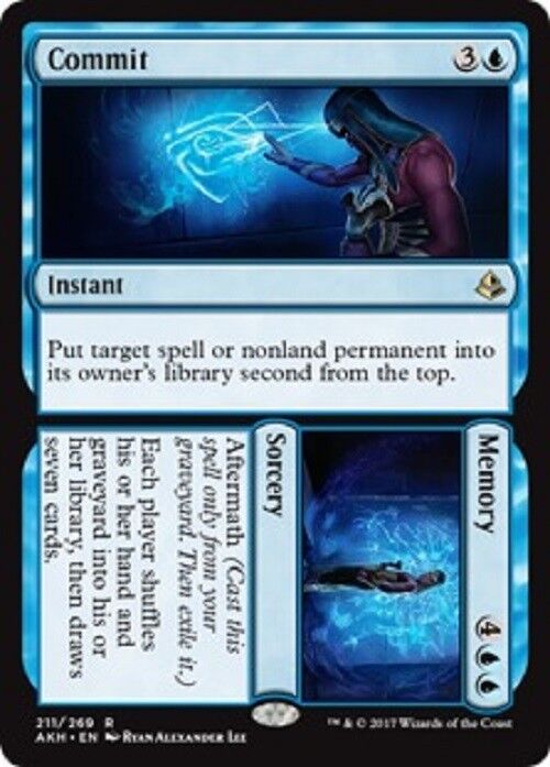 MTG 1x Commit // Memory Amonkhet NM Magic the Gathering cards