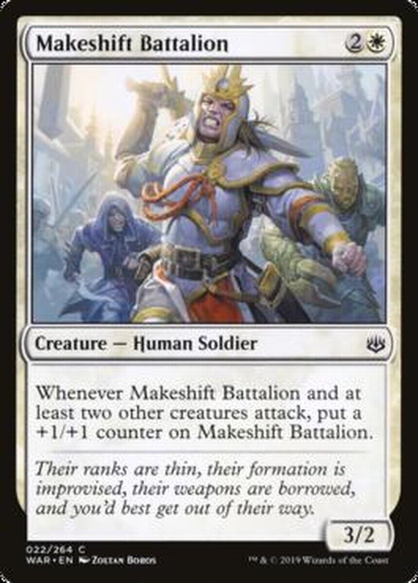 MTG MTG 4x Makeshift Battalion  War of the Spark Cards Magic The Gathering NM