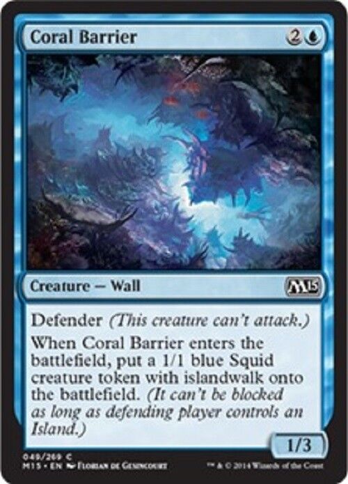 MTG 4x MTG Coral Barrier M15 Magic 2015 Core Set Magic the GAthering