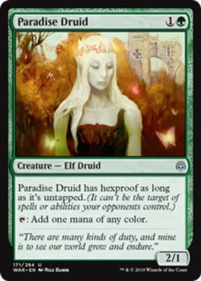 MTG MTG 1x  Paradise Druid War of the Spark Card Magic The Gathering NM