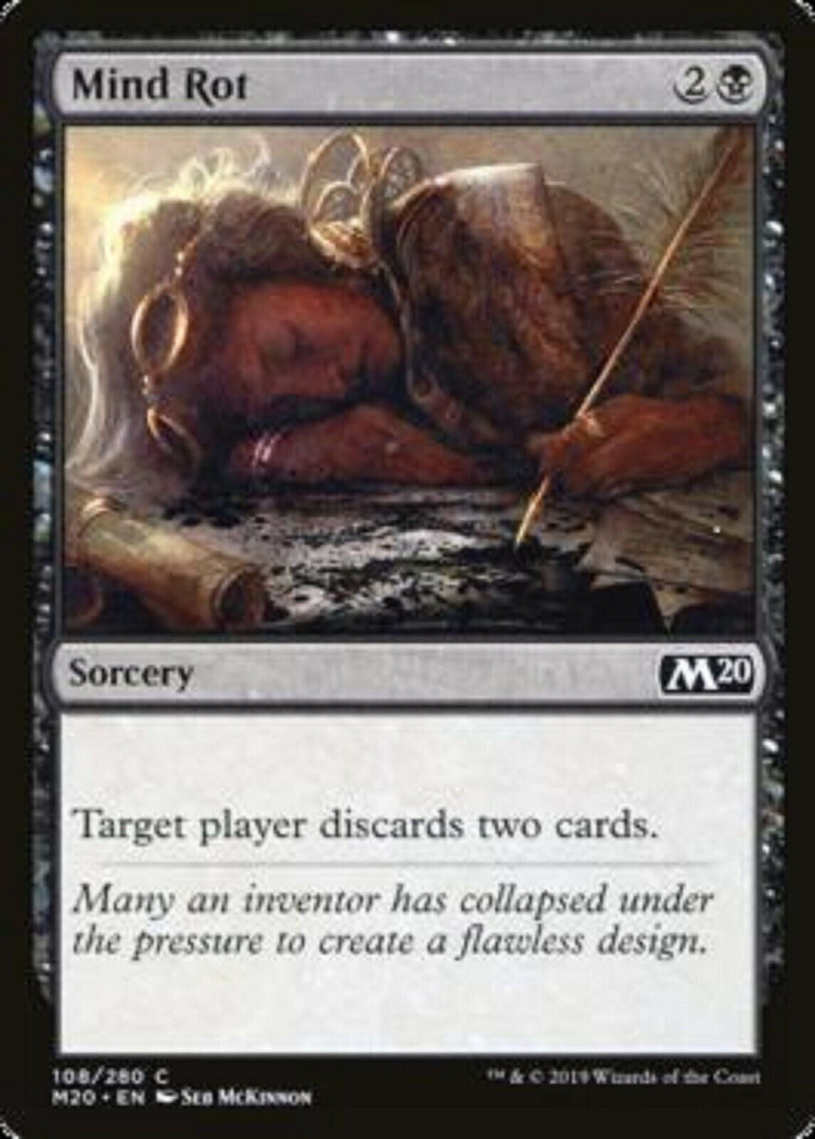 MTG MTG 1x Mind Rot Foil Core Set 2020 card Magic The Gathering