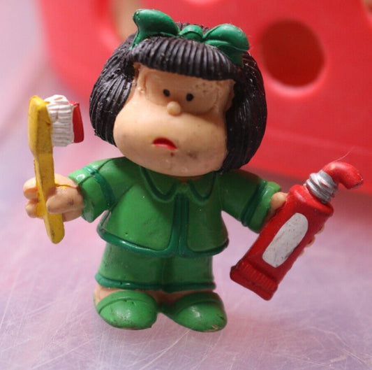 Vtg Mafalda - Comics Spain - Mafalda Avec Brosse À Dents Vintage Figurine Figure