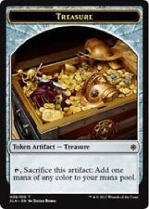 MTG MTG 4x Treasure Token Artifact 008/010 Ixalan  Cards Magic The Gathering