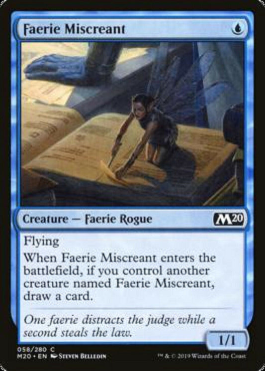 MTG MTG 4x  Faerie Miscreant Core Set 2020 card Magic The Gathering