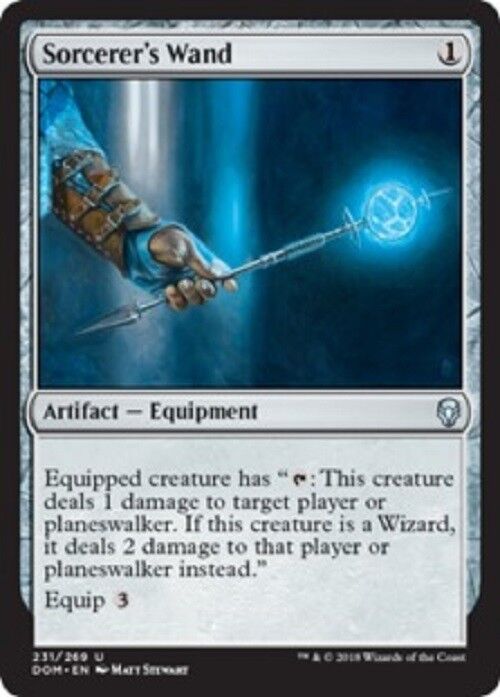 MTG 1x Sorcerer's Wand Dominaria Unplayed card NM  MTG Magic Pauper