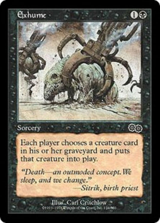 MTG MTG 1x Exhume Urza's Saga  Magic The Gathering