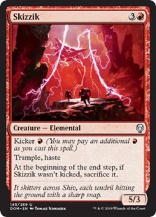 MTG 1x Skizzik Dominaria Unlpayed card NM  MTG Magic Pauper