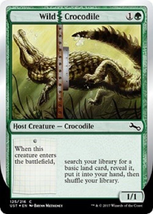 MTG MTG 4X Wild crocodile NM Unstable cards Magic The Gathering