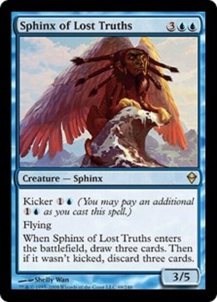 MTG 1x  Sphinx of Lost Truths Zendikar card MTG Magic the Gathering